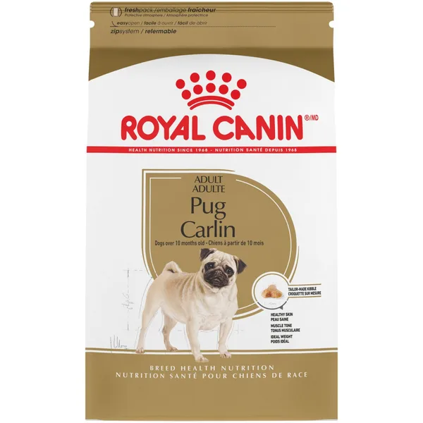 Pug Adult Dry Dog Food package