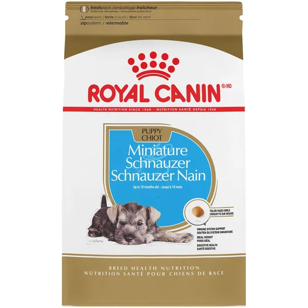 Miniature Schnauzer Puppy Dry Dog Food package