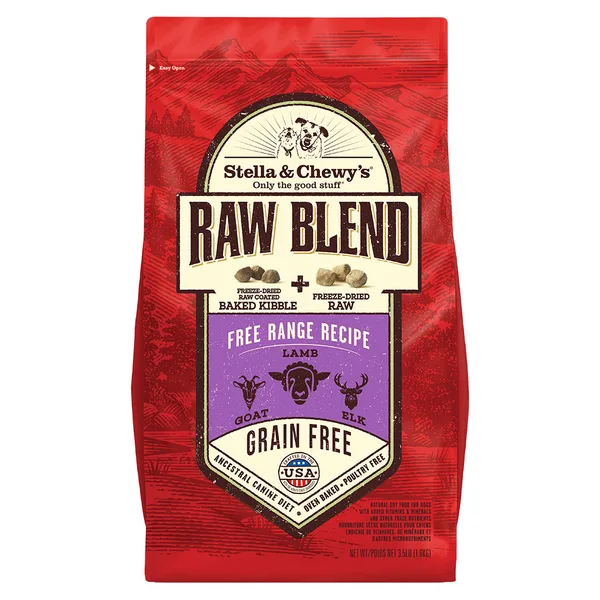 Free Range Raw Blend Kibble for Dogs package