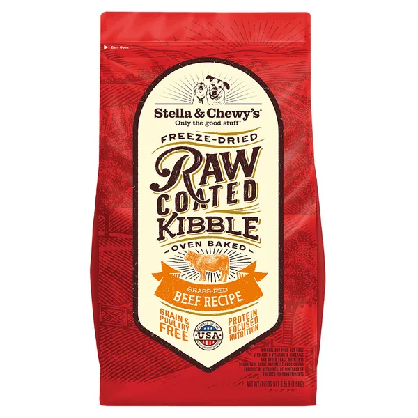 Grass-Fed Beef Raw Coated Kibble for Dogs package