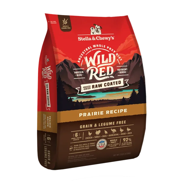 Wild Red Raw Coated Grain & Legume Free Prairie Recipe for Dogs package