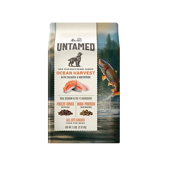 4health Untamed All Life Stages Ocean Harvest Recipe with Salmon and Whitefish Dry Dog Food package