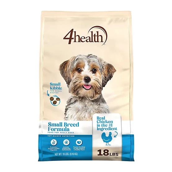 4health with Wholesome Grains Small Breed Adult Chicken Formula Dry Dog Food package