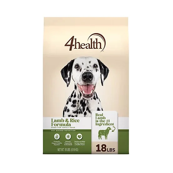 4health with Wholesome Grains Adult Lamb and Rice Formula Dry Dog Food package