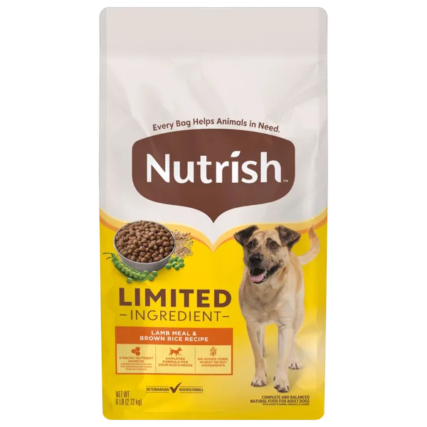 Rachael Ray® Nutrish™ Limited Ingredient Lamb Meal & Brown Rice Recipe Dry Dog Food package