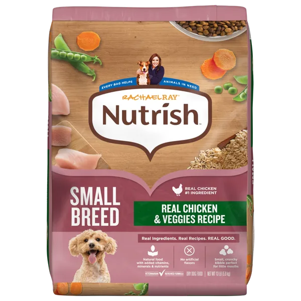Rachael Ray® Nutrish™ Dry Dog Food Small Breed Real Chicken & Veggies Recipe package