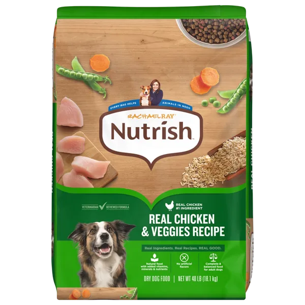 Rachael Ray® Nutrish™ Adult Dry Dog Food Real Chicken & Veggies Recipe package