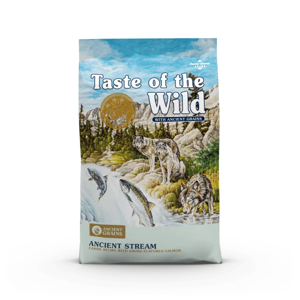 Ancient Stream Canine Recipe with Smoke-Flavored Salmon package