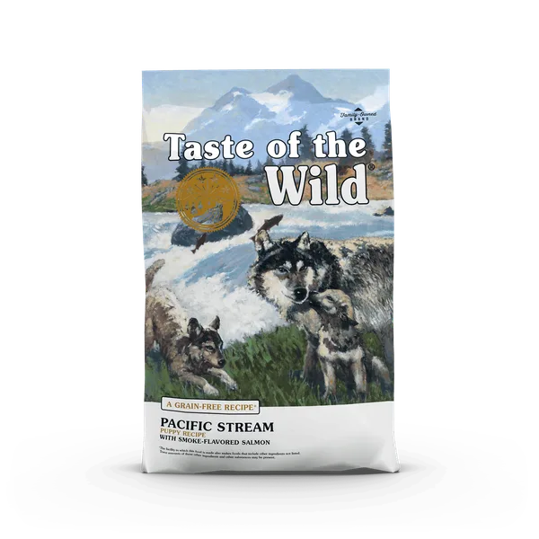 Pacific Stream Puppy Recipe with Smoke-Flavored Salmon package