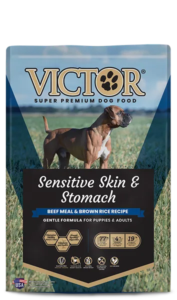 Sensitive Skin & Stomach Beef Meal & Brown Rice Recipe package
